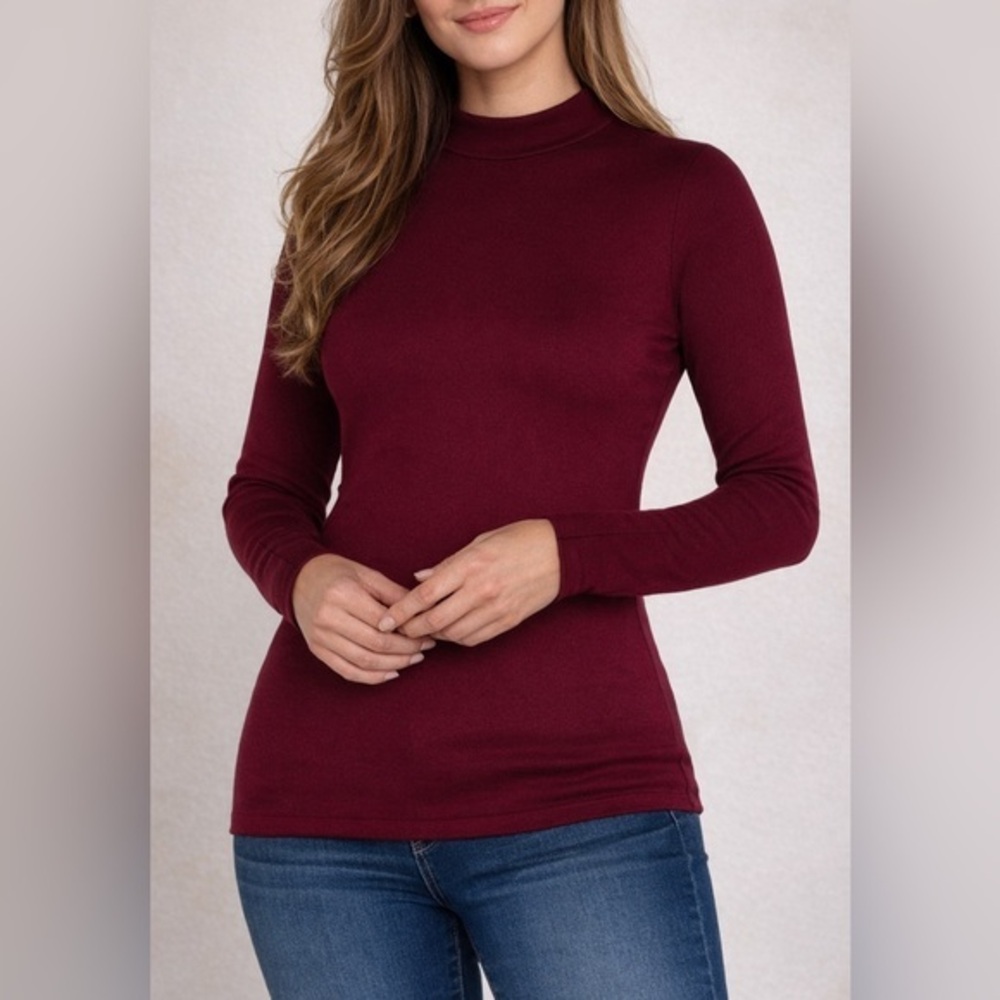 Liverpool Lis Angeles Sweater Women Mock Neck Rolled Hem Long Sleeves Size 1X
